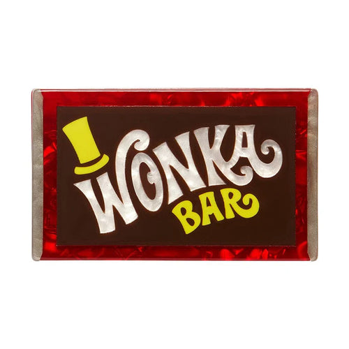 Original Wonka Bar Brooch  -  Erstwilder  -  Quirky Resin and Enamel Accessories