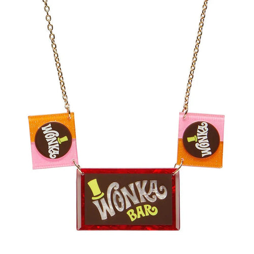 Wonka Chocolate Bars Necklace  -  Erstwilder  -  Quirky Resin and Enamel Accessories