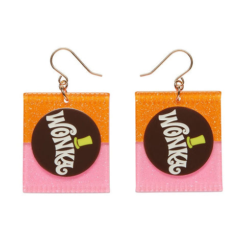 Willy Wonka Bar Drop Earrings  -  Erstwilder  -  Quirky Resin and Enamel Accessories