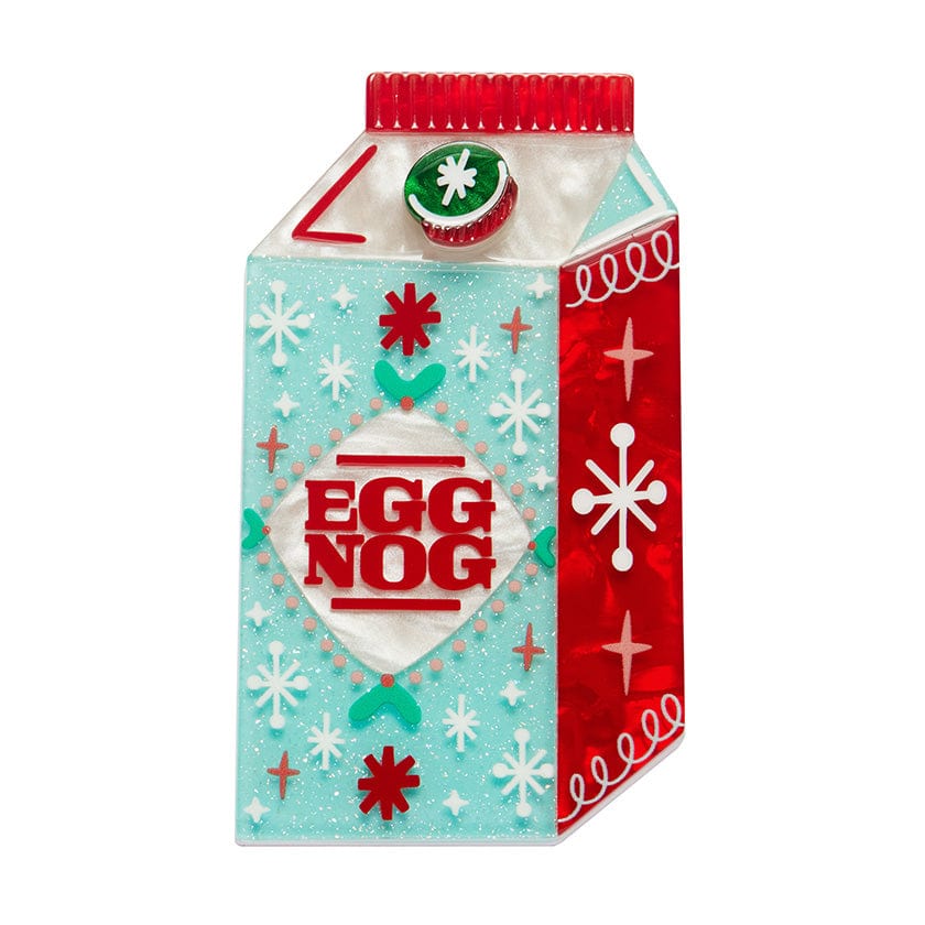 Don't Hog the Nog Brooch  -  Erstwilder  -  Quirky Resin and Enamel Accessories