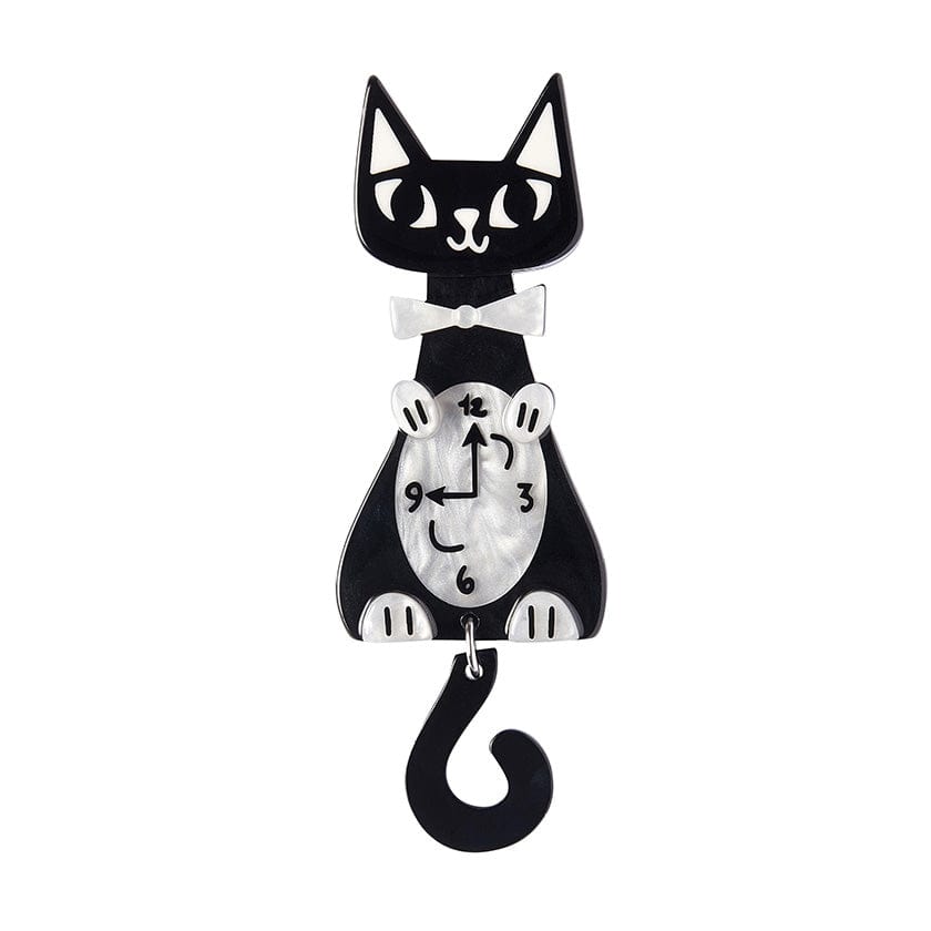 Itâ€™s Kitty Time Brooch  -  Erstwilder  -  Quirky Resin and Enamel Accessories