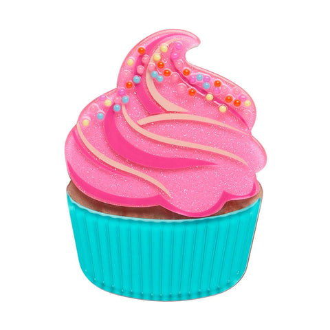 Iced Cupcake Brooch  -  Erstwilder  -  Quirky Resin and Enamel Accessories