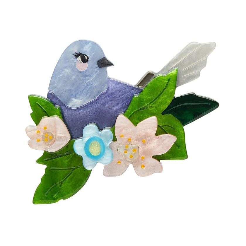 Gentle Bluebird Brooch  -  Erstwilder  -  Quirky Resin and Enamel Accessories