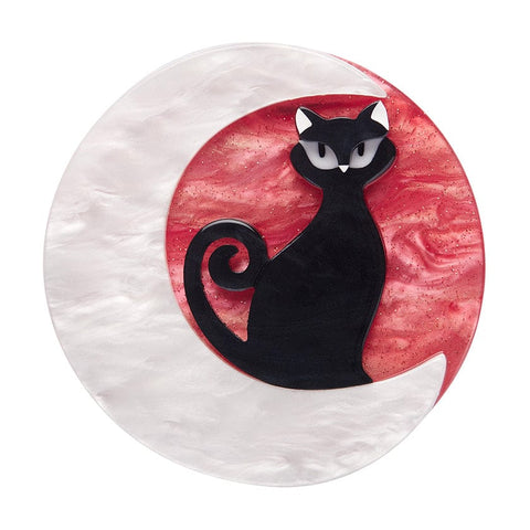 Cara the Halloween Kitty Brooch  -  Erstwilder  -  Quirky Resin and Enamel Accessories