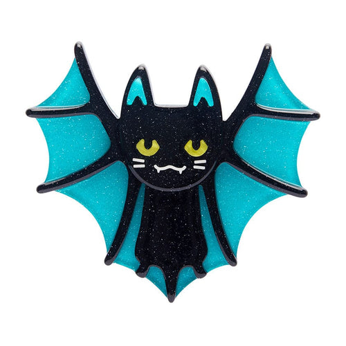 Bat Cat Brooch  -  Erstwilder  -  Quirky Resin and Enamel Accessories