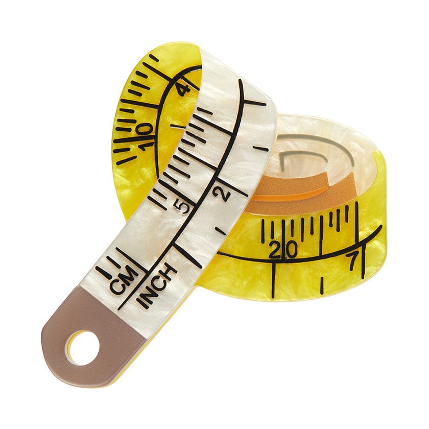 Measure Up Brooch  -  Erstwilder  -  Quirky Resin and Enamel Accessories