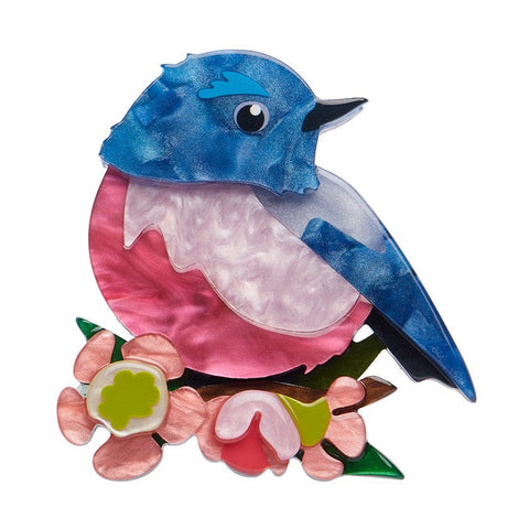 Riley the Robin Brooch  -  Erstwilder  -  Quirky Resin and Enamel Accessories