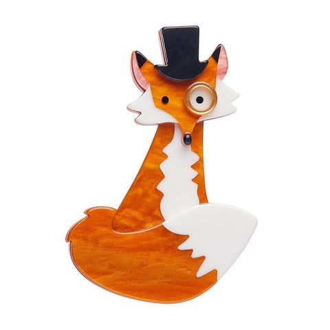 Felix the Fox Brooch  -  Erstwilder  -  Quirky Resin and Enamel Accessories