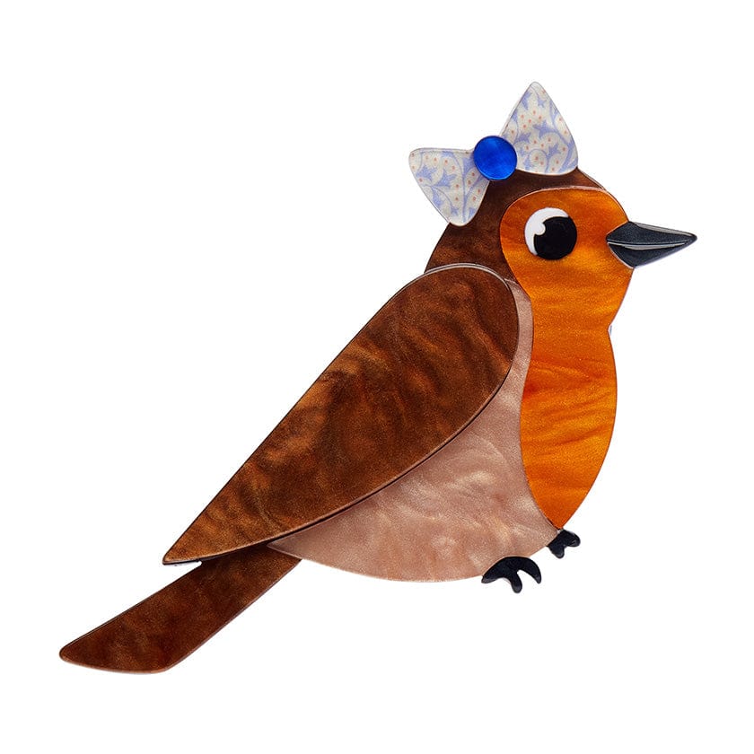 Rosie the Robin Brooch  -  Erstwilder  -  Quirky Resin and Enamel Accessories