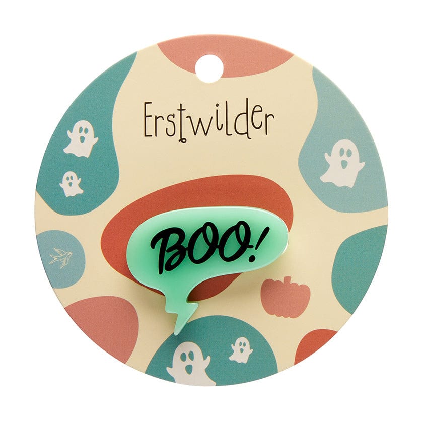 Boo! Mini Brooch  -  Erstwilder Simplified  -  Quirky Resin and Enamel Accessories