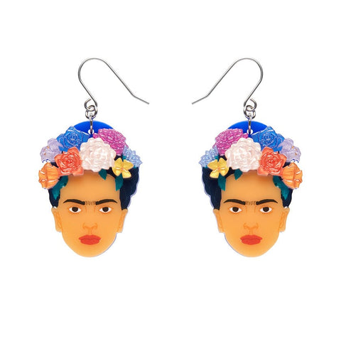 My Own Muse Frida Drop Earrings  -  Erstwilder  -  Quirky Resin and Enamel Accessories