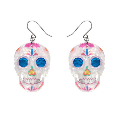 Dia De Los Muertos Drop Earrings  -  Erstwilder  -  Quirky Resin and Enamel Accessories