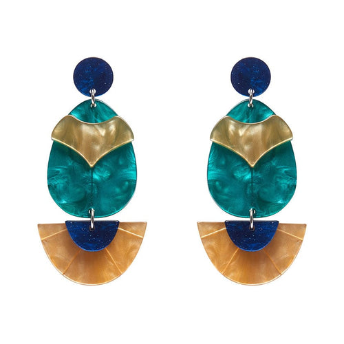 Secret Scarab Drop Earrings  -  Erstwilder  -  Quirky Resin and Enamel Accessories