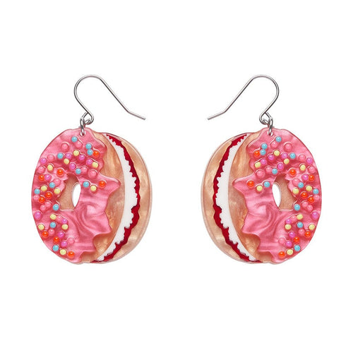 Donut Cake Drop Earrings  -  Erstwilder  -  Quirky Resin and Enamel Accessories