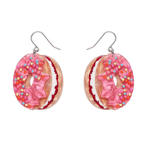 Donut Cake Drop Earrings  -  Erstwilder  -  Quirky Resin and Enamel Accessories