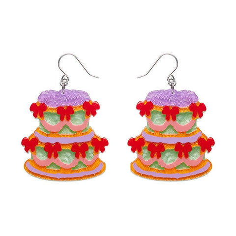 Vintage Dreams Showstopper Cake Drop Earrings  -  Erstwilder  -  Quirky Resin and Enamel Accessories