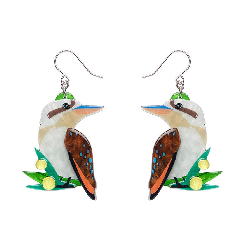 Kirby the Kookaburra Drop Earrings  -  Erstwilder  -  Quirky Resin and Enamel Accessories