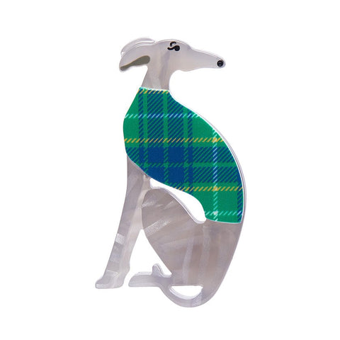 Garrison The Greyhound Mini Brooch  -  Erstwilder  -  Quirky Resin and Enamel Accessories