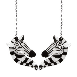 Zelda the Zany Zebra Necklace