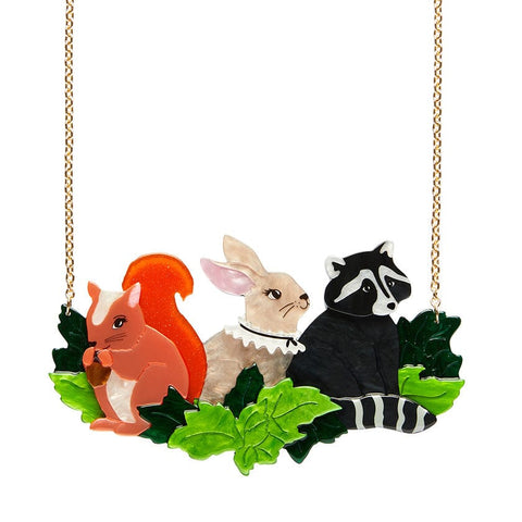 Woodland Friends Necklace  -  Erstwilder  -  Quirky Resin and Enamel Accessories