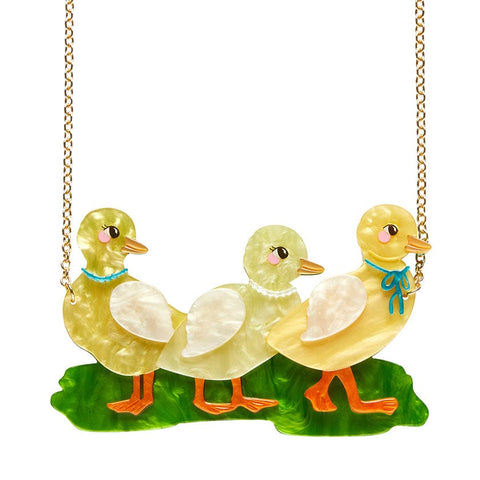 A Brood Of Ducklings Necklace  -  Erstwilder  -  Quirky Resin and Enamel Accessories