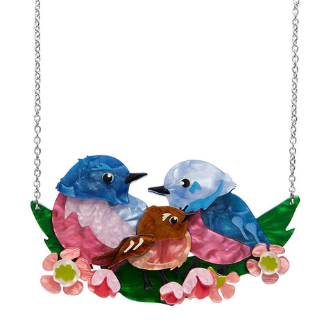 Rockin' Robins Necklace  -  Erstwilder  -  Quirky Resin and Enamel Accessories