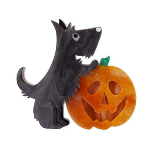 Patch the Pumpkin Pup Brooch