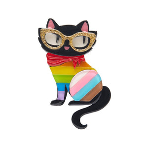 Elissa the Rainbow Cat Brooch